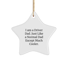 Funny Driver Gifts from Men to Driver Dad for Christmas Unique Star Ornament - Image 1