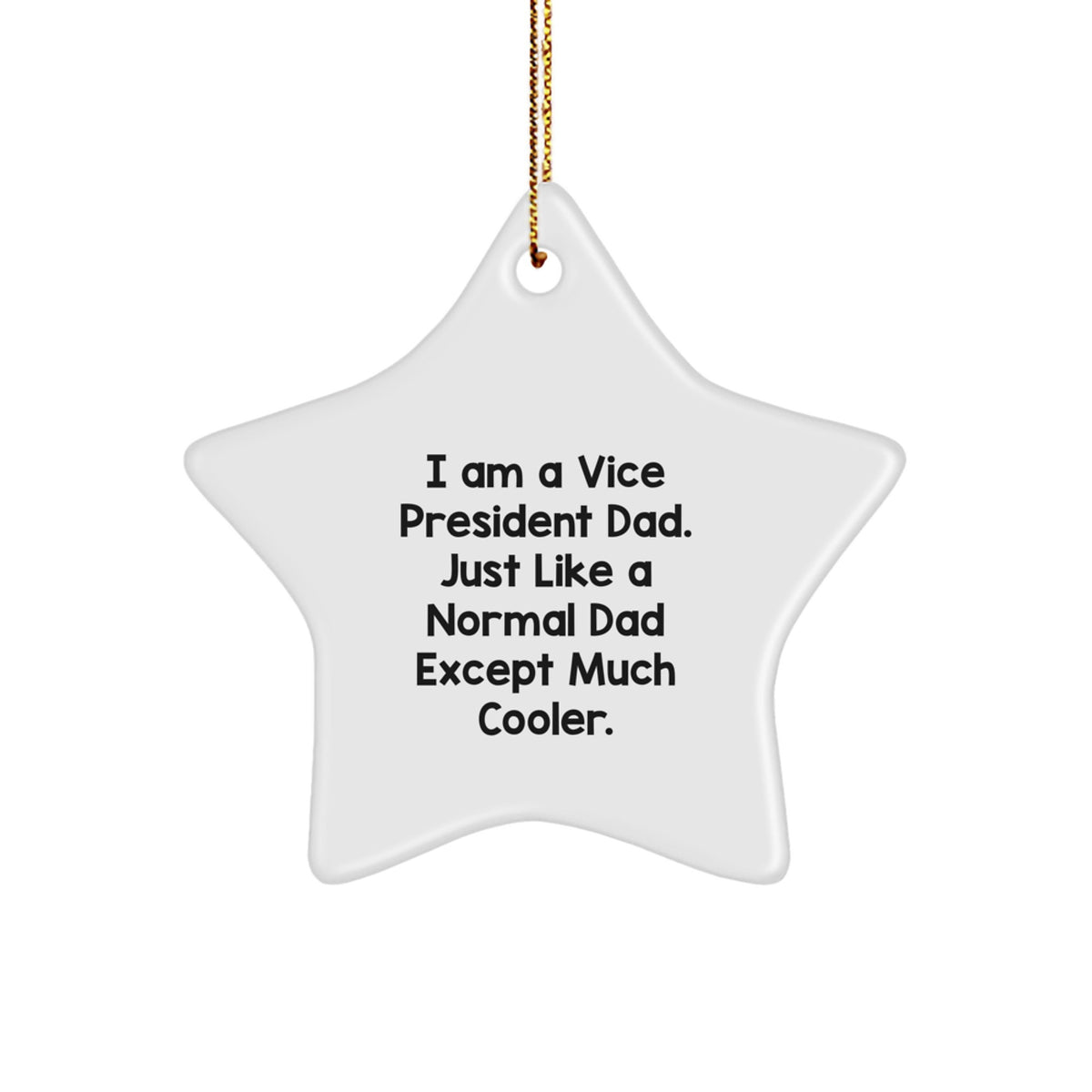 Funny Vice President Dad Star Ornament Gifts for Vice President Men from Friends and Family at Christmas - Image 1