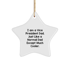 Funny Vice President Dad Star Ornament Gifts for Vice President Men from Friends and Family at Christmas - Image 1