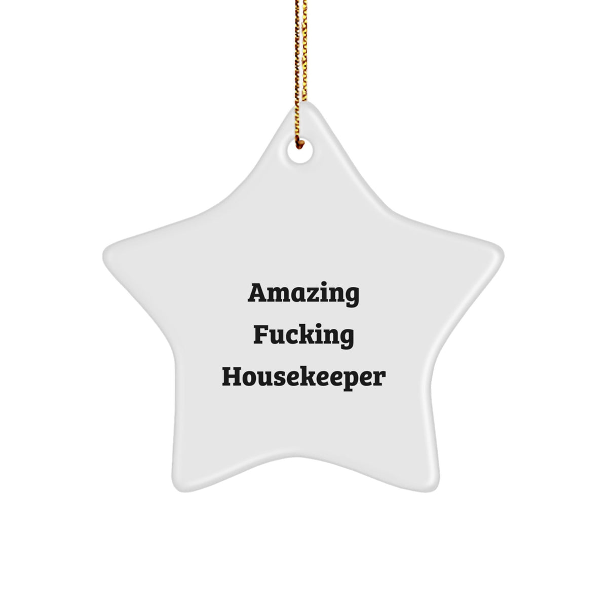 Funny Housekeeper Star Ornament Gifts from Friends for Amazing Housekeeper Christmas Treasures - Image 1
