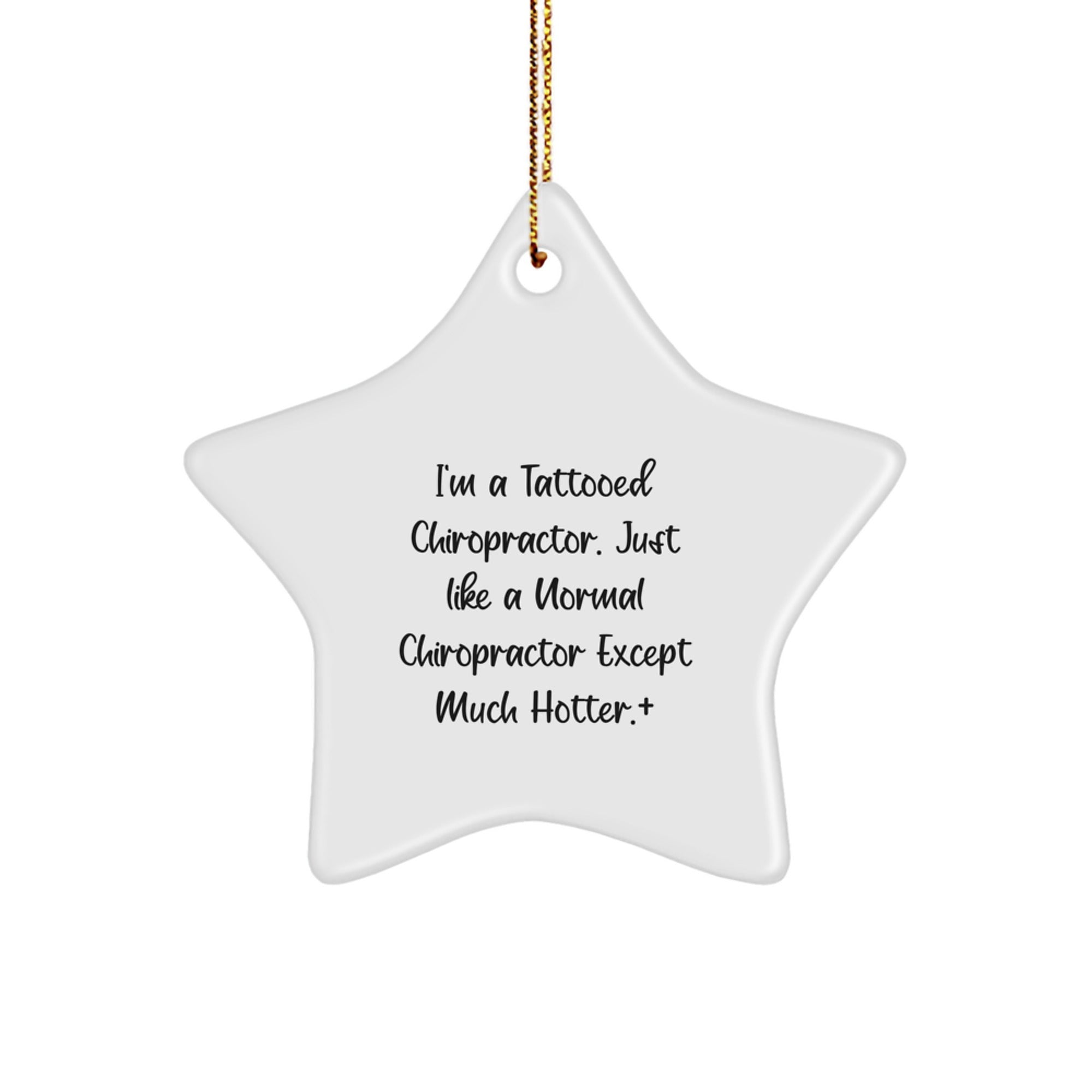 Tattooed Chiropractor Gifts for Men - Funny Star Ornament, Christmas Unique Gifts from Chiropractor to Chiropractor Friend or Family - Image 1