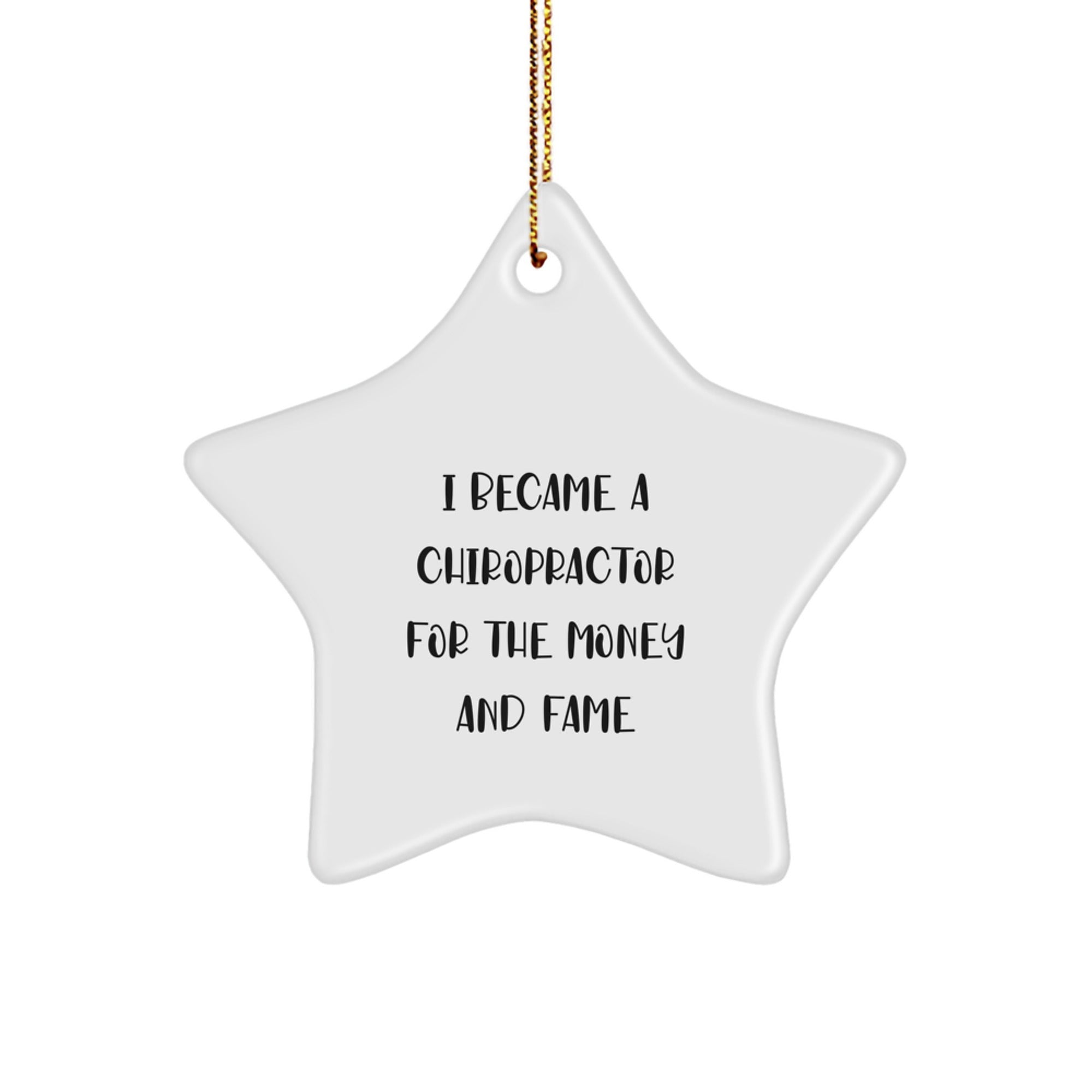 Chiropractor Gifts, Funny Quote, Christmas Star Ornament, Gifts from Family, Gifts for Chiropractor - A Unique Decorative Piece - Image 1