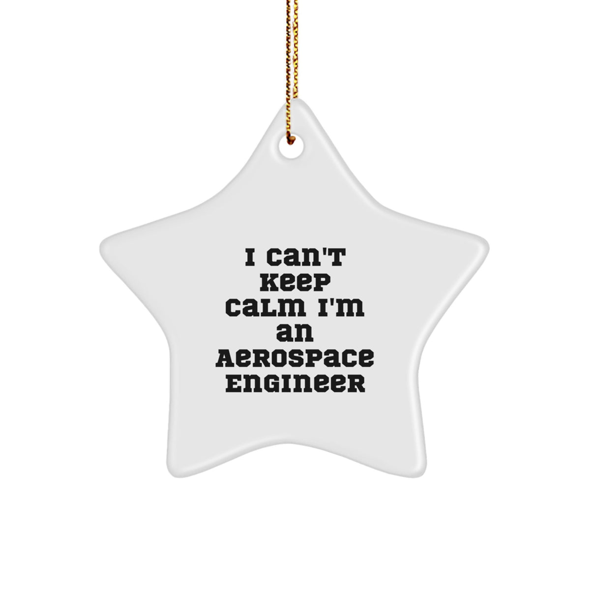 Funny Aerospace Engineer Gifts from Friends for Men I Can't Keep Calm I'm An Aerospace Engineer Christmas Unique Ornaments - Image 1