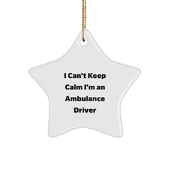 Funny Ambulance Driver Gifts from Friends for Christmas - Ambulance Driver Star Ornament I'm An Ambulance Driver - Image 1