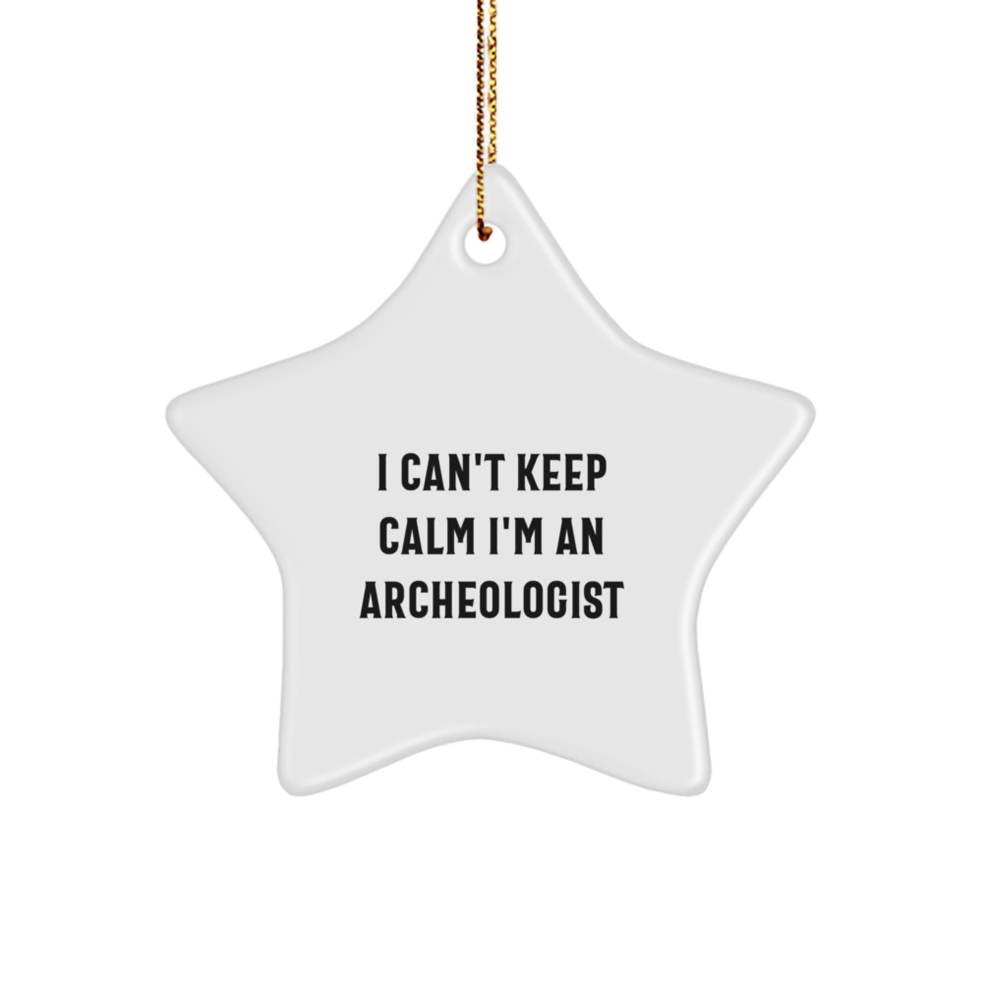 I Can't Keep Calm I'm an Archeologist Funny Gifts for Men or Women, Unique Star Ornament from Friends or Family, Christmas Unique Gifts - Image 1