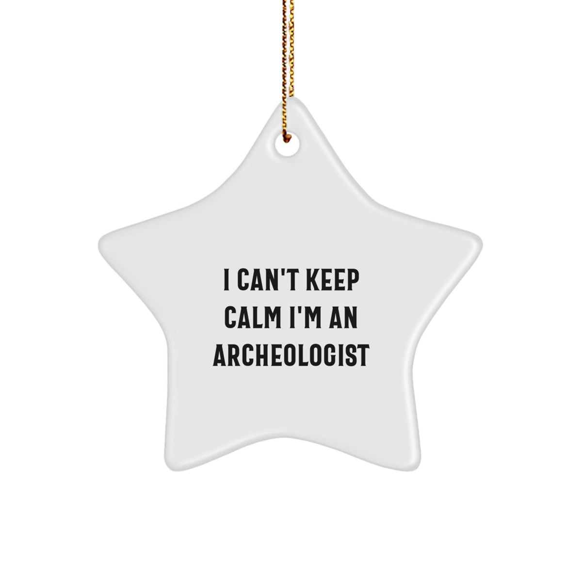 I Can't Keep Calm I'm an Archeologist Funny Gifts for Men or Women, Unique Star Ornament from Friends or Family, Christmas Unique Gifts - Image 1