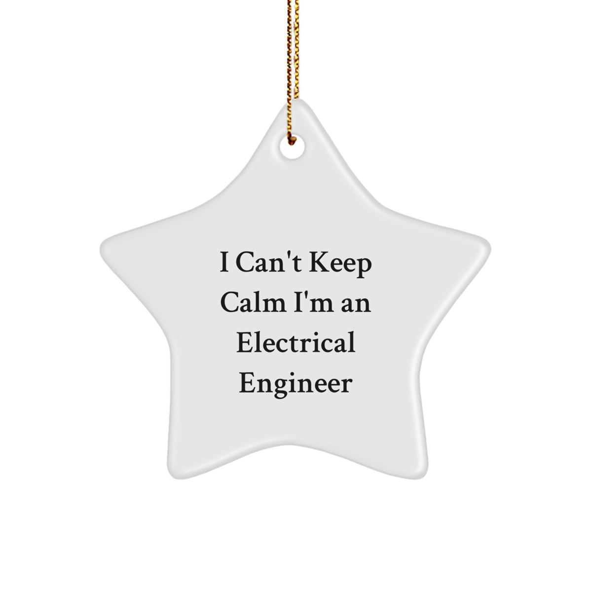 Funny Electrical Engineer Christmas Star Ornament Gifts from Friends, Unique Inspirational Keepsake for Electrical Engineer, Star Shaped Decoration Gifts for Electrical Engineer Men - Image 1