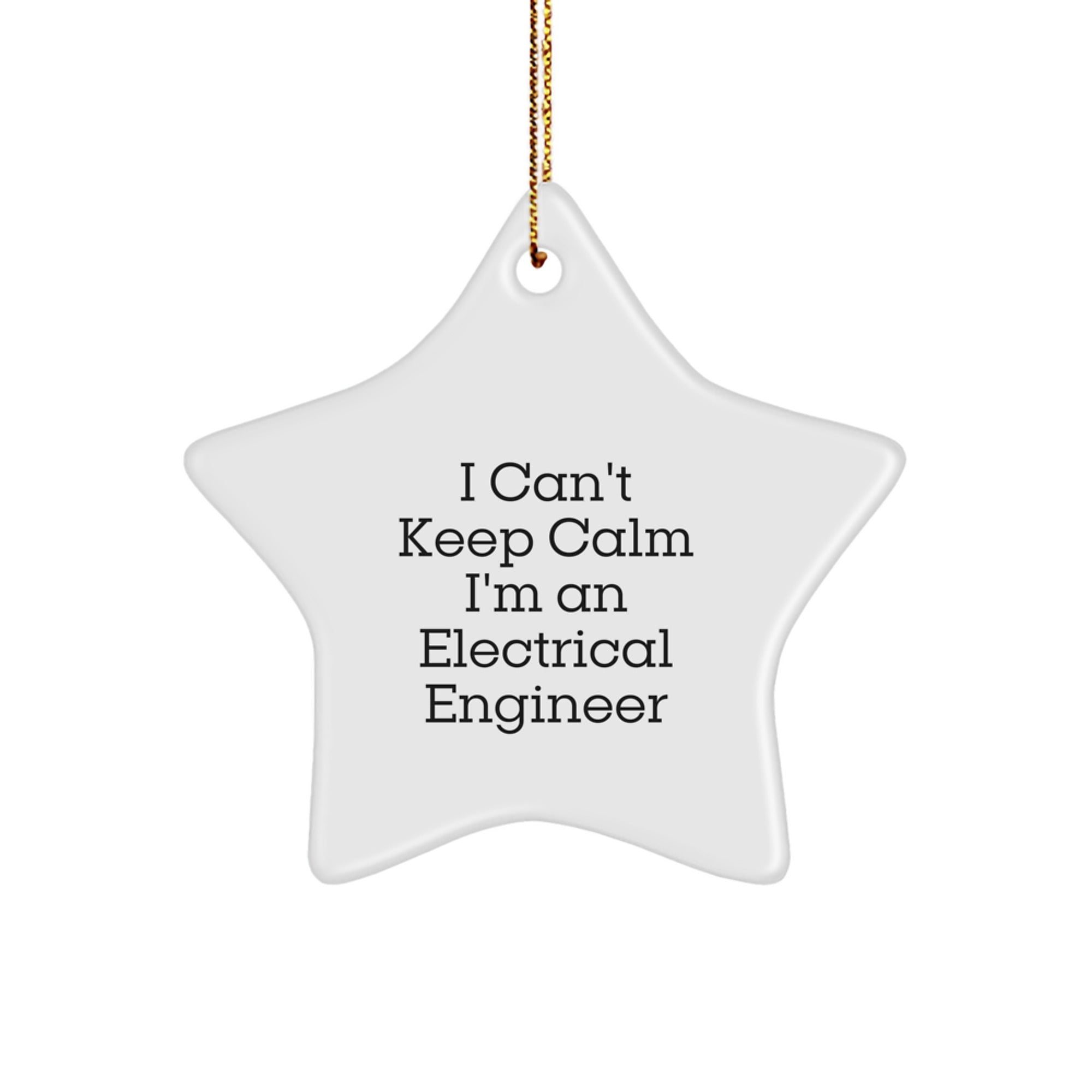 Electrical Engineer Christmas Unique Gifts, Funny I'm An Electrical Engineer Star Ornament, Gifts from Friends and Family - Image 1