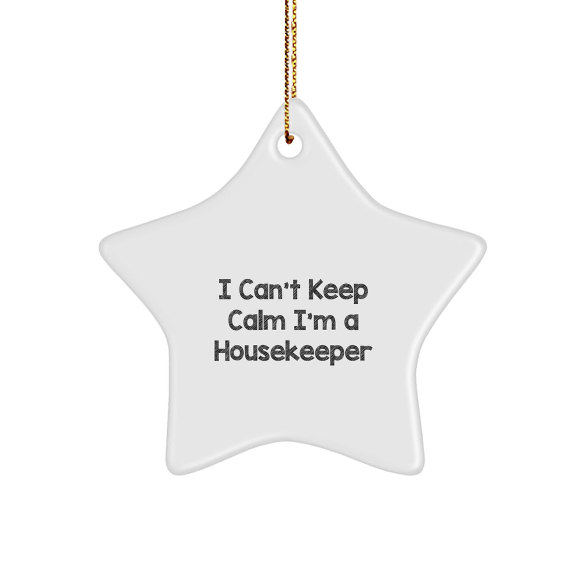 Funny I Can't Keep Calm I'm A Housekeeper Gifts from Friends to Housekeeper Christmas Unique Gifts with Star Ornament - Image 1