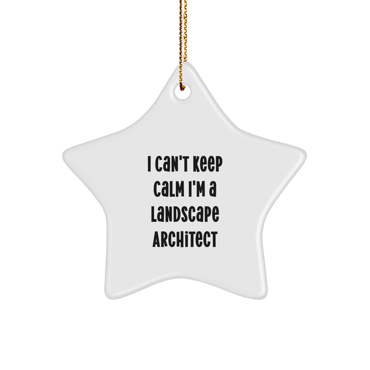 Funny Landscape Architect Star Ornament Gifts, Gifts for Landscape Architects, I Can't Keep Calm I'm A Landscape Architect Christmas Unique Gifts - Image 1