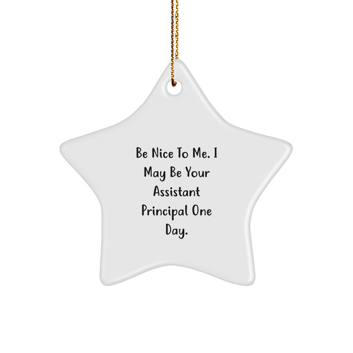 Funny Assistant Principal Gifts, Star Ornament, Gifts from Friends for Assistant Principal, Christmas Unique Gifts - Image 1