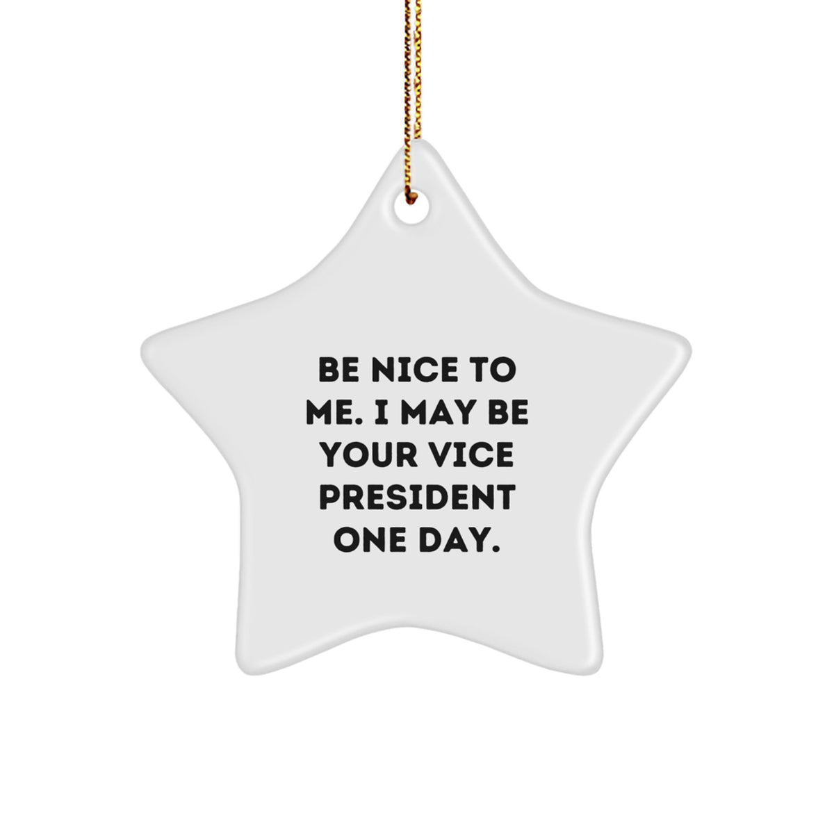 Funny Vice President Star Ornament Gifts from Friends for Him, Christmas Unique Gifts for Vice President, Funny Star Shaped Decoration - Image 1