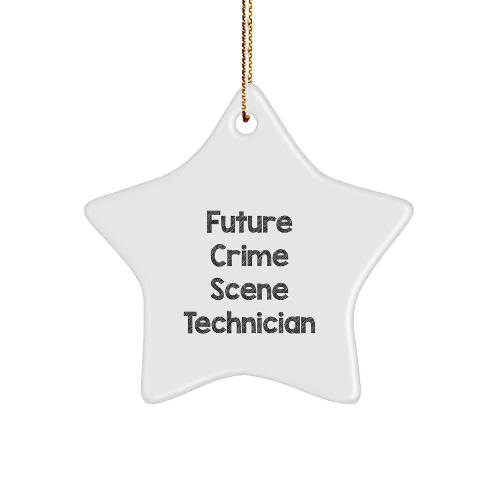 Funny Crime Scene Technician Star Ornament, Gifts for Future Crime Scene Technician, Christmas Unique Gifts from Family to Crime Scene Technician Men - Image 1