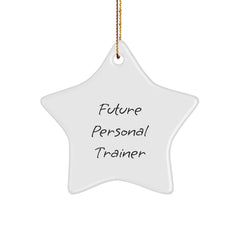 Funny Quote Star Ornament Gifts from Family for Future Personal Trainer - Christmas Unique Presents - Image 1
