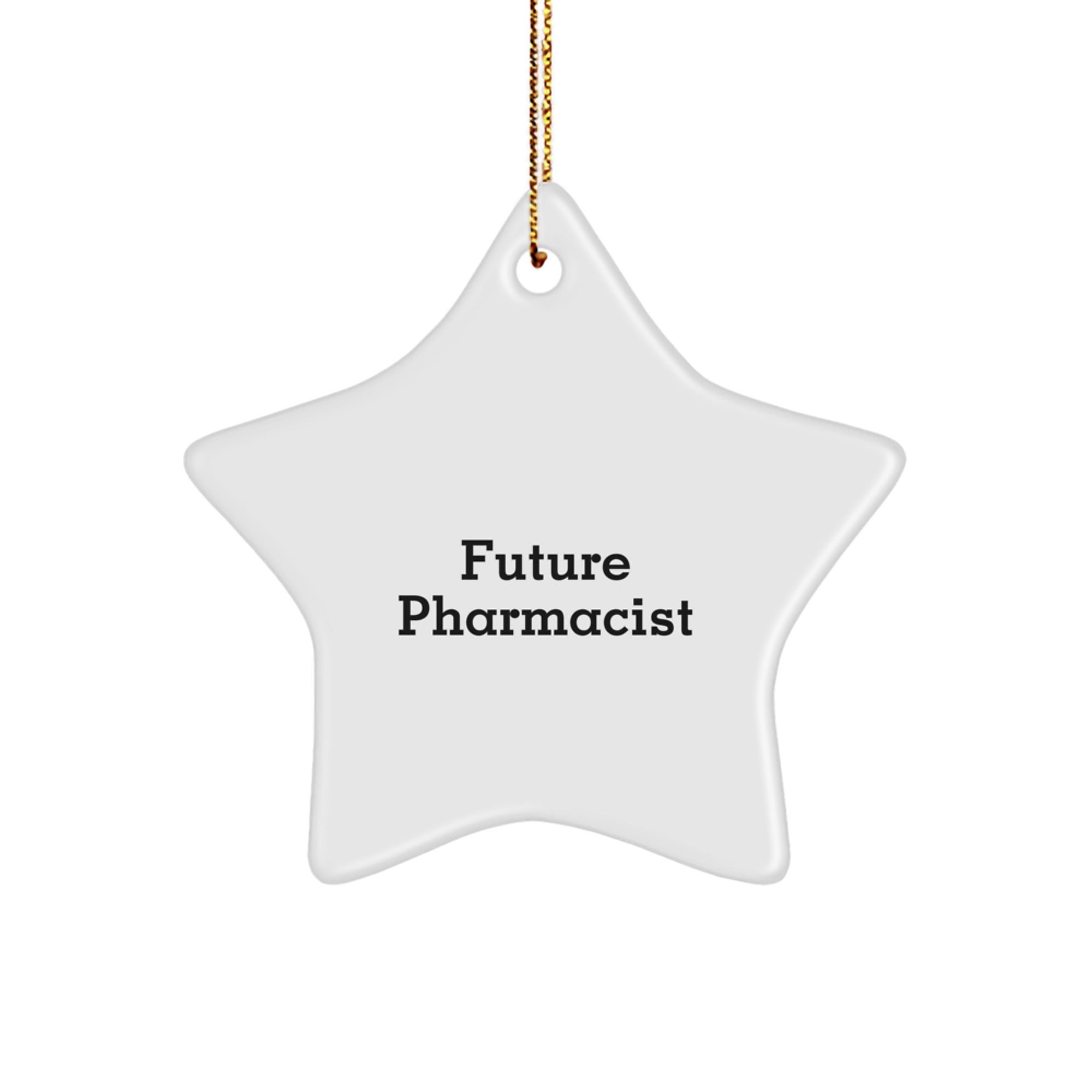 Funny Pharmacist Gifts for Men from Friends, Star Ornament Christmas Unique Present, Future Pharmacist Quote - Image 1