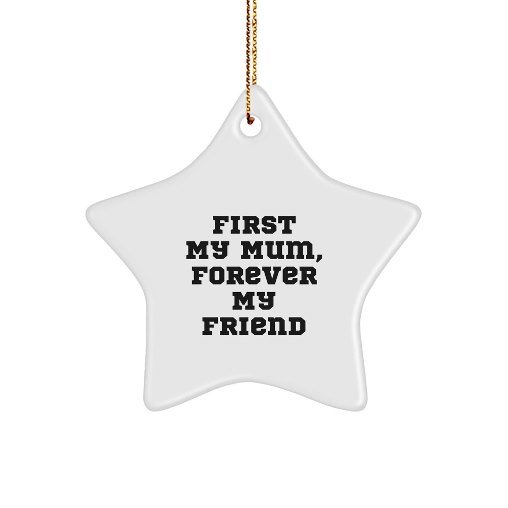 Funny Mum Star Ornament - Gifts from Family for Mum's Special Day, Christmas Unique Gifts for Mum - Image 1