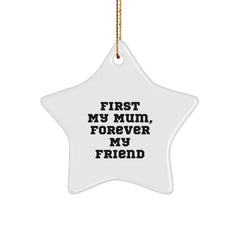 Funny Mum Star Ornament - Gifts from Family for Mum's Special Day, Christmas Unique Gifts for Mum - Image 1