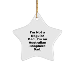 Australian Shepherd Dog Christmas Star Ornament Gifts from Dad to His Star - Image 1