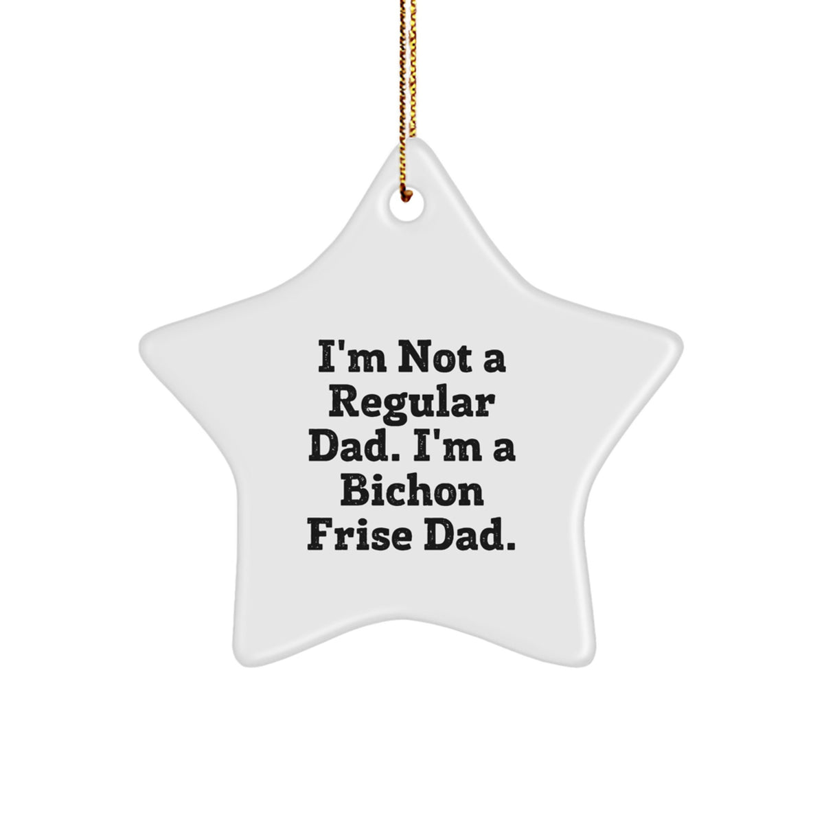 Funny Bichon Frise Dog Christmas Star Ornament Gifts from Dad to Bichon Frise Dog Lover - Image 1