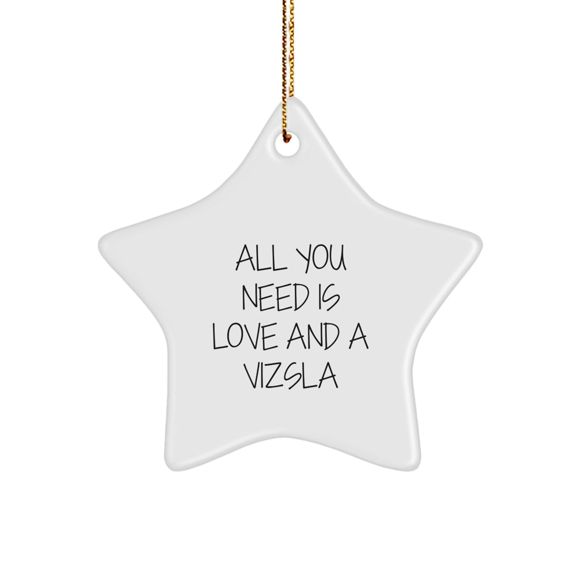 Funny Vizsla Dog Lover Gifts from Family, Inspirational Star Ornament for Christmas Unique Gifts for Vizsla Dog Owners - Image 1