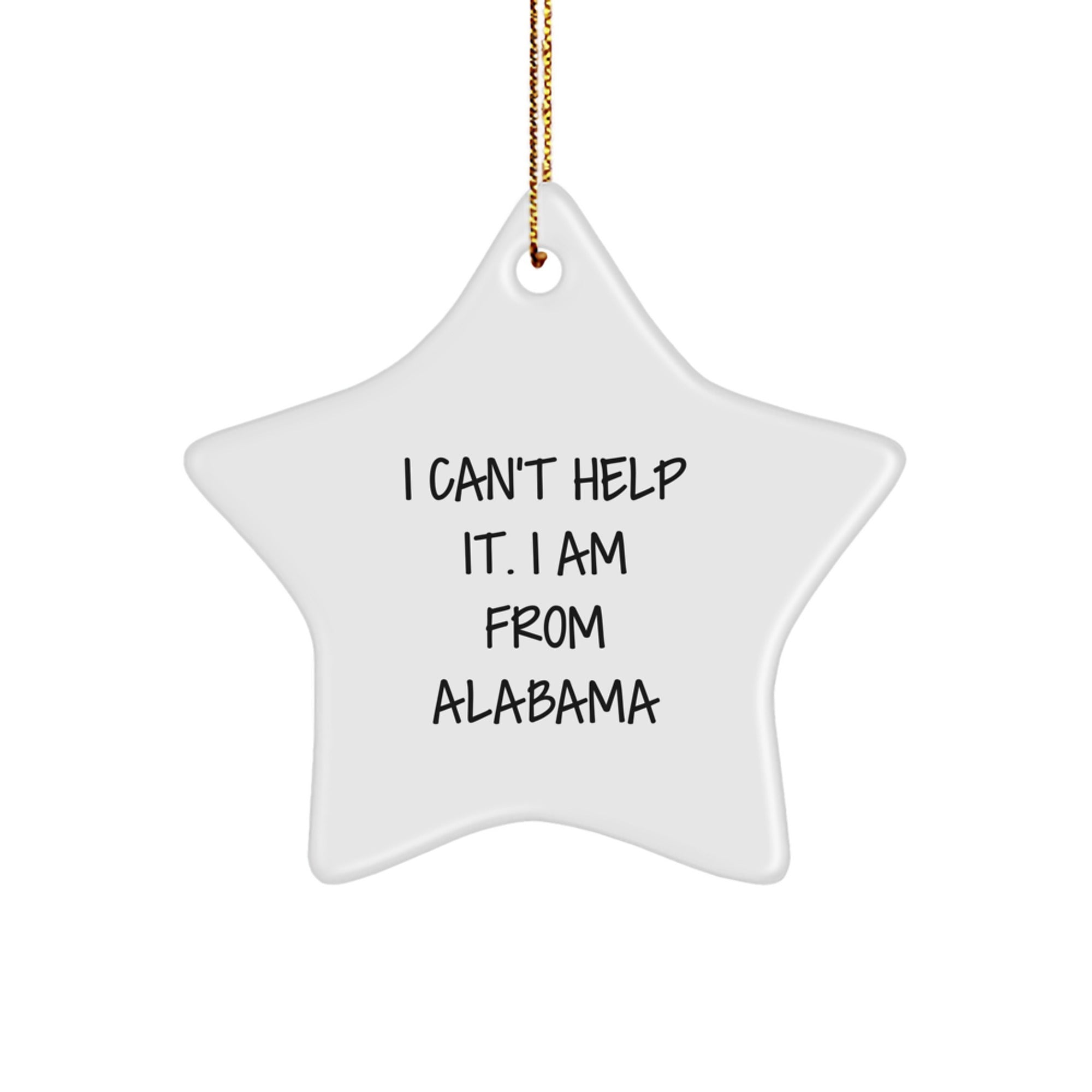 Funny Alabama Star Ornament Gifts from Friends and Family for Christmas Unique Presents - Image 1