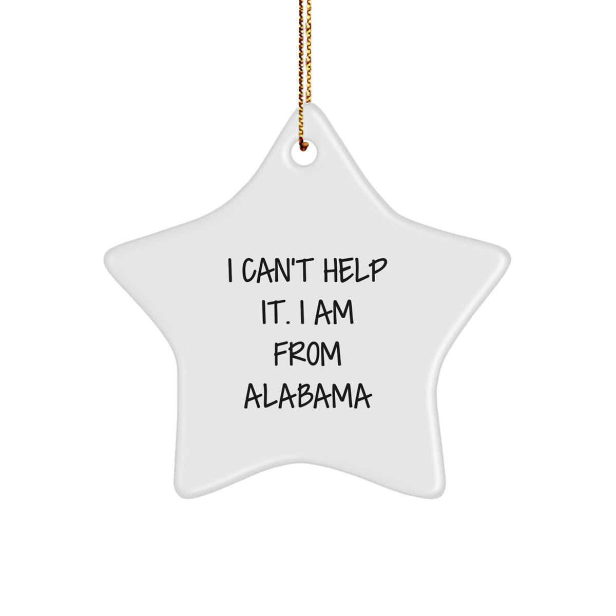 Funny Alabama Star Ornament Gifts from Friends and Family for Christmas Unique Presents - Image 1