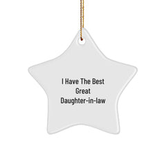 Funny Daughter-in-law Star Ornament Gifts for Christmas, Daughter-in-law Quotes, Gifts from Family, Daughter-in-law Love Gifts - Image 1