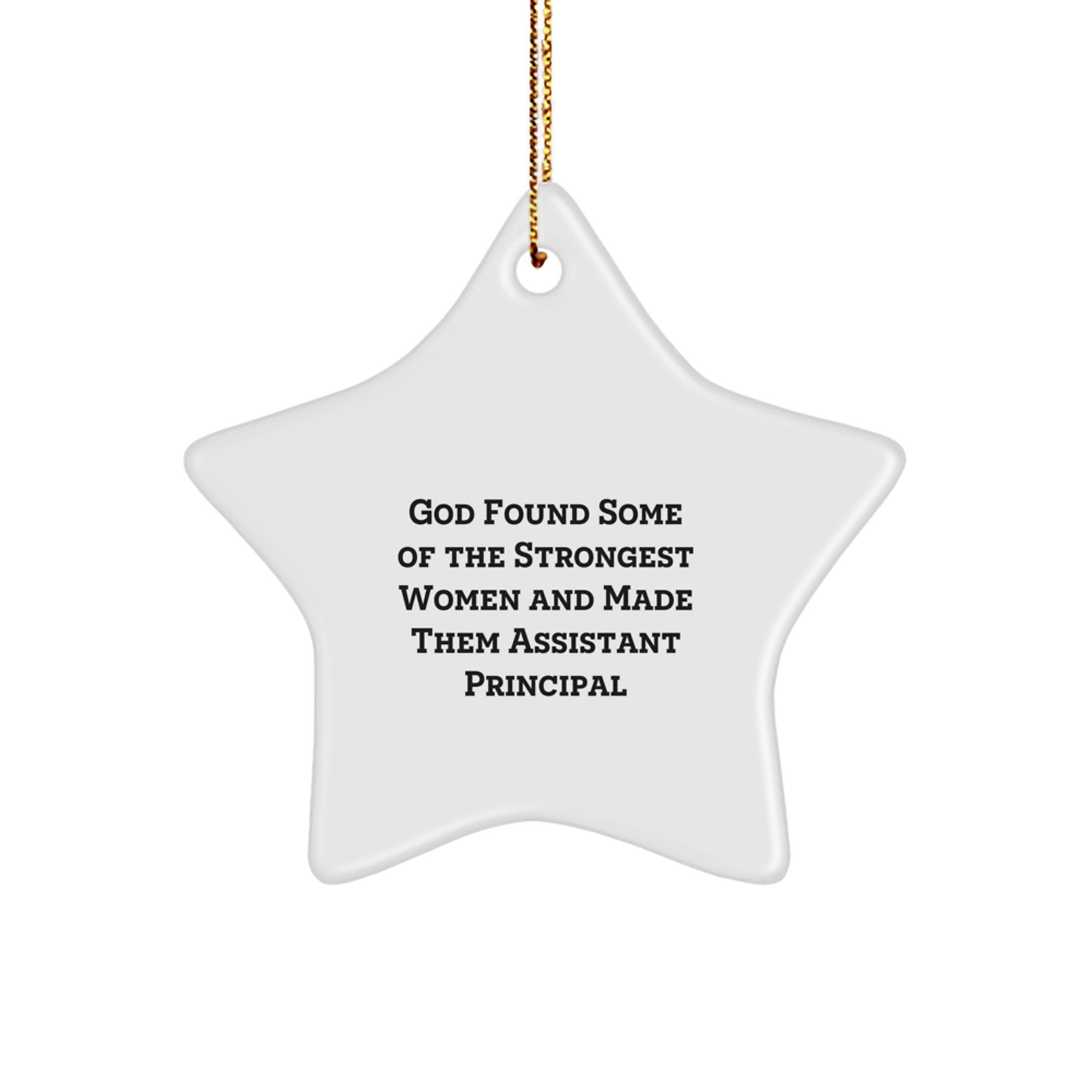 Funny Assistant Principal Gifts from Men, Women, or Friends for Assistant Principals - Star Ornament with Inspirational Quote for Christmas Unique Gifts - Image 1
