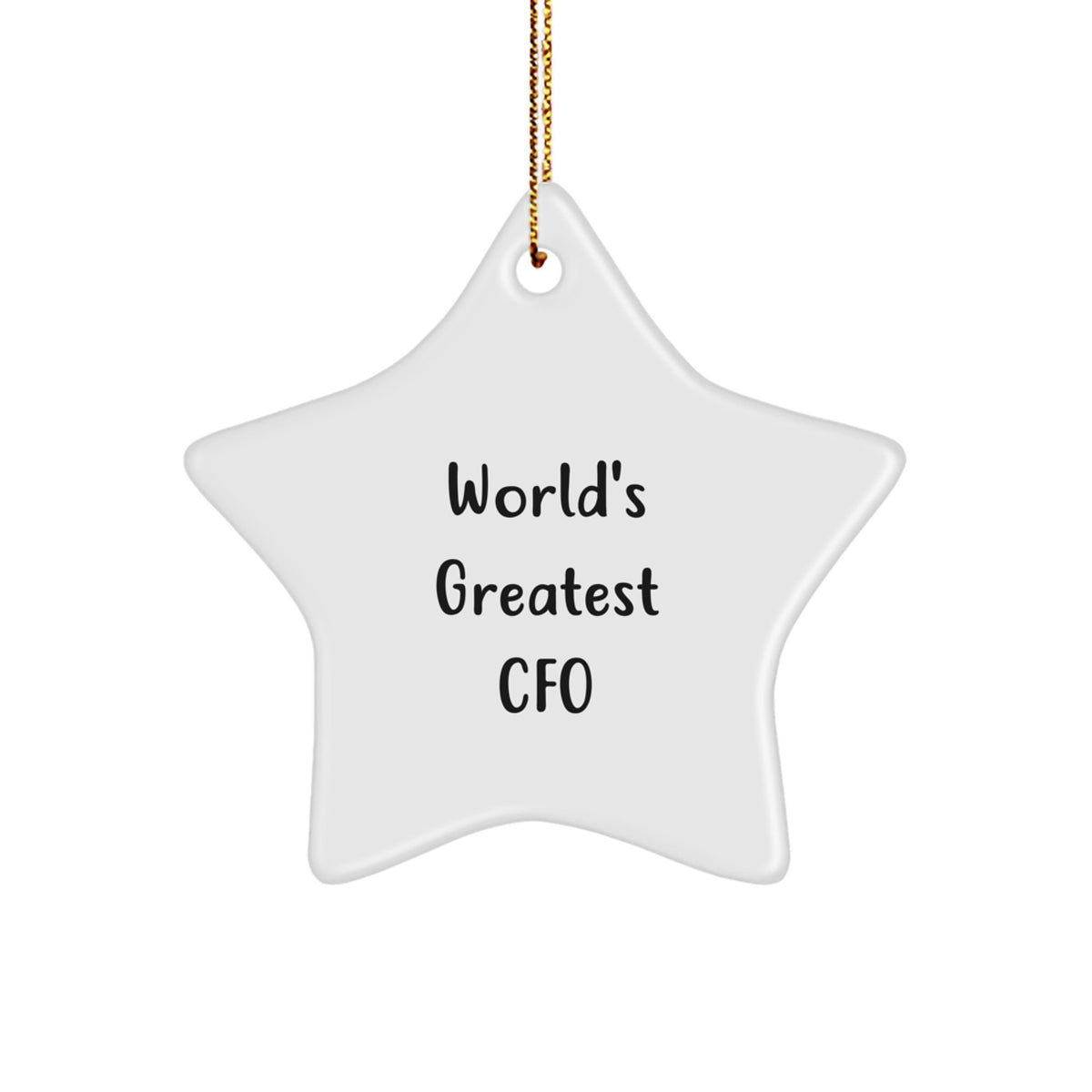 Funny 'World's Greatest CFO' Star Ornament, Christmas Unique Gifts from Friends to Family, CFO Gift Ideas - Image 1