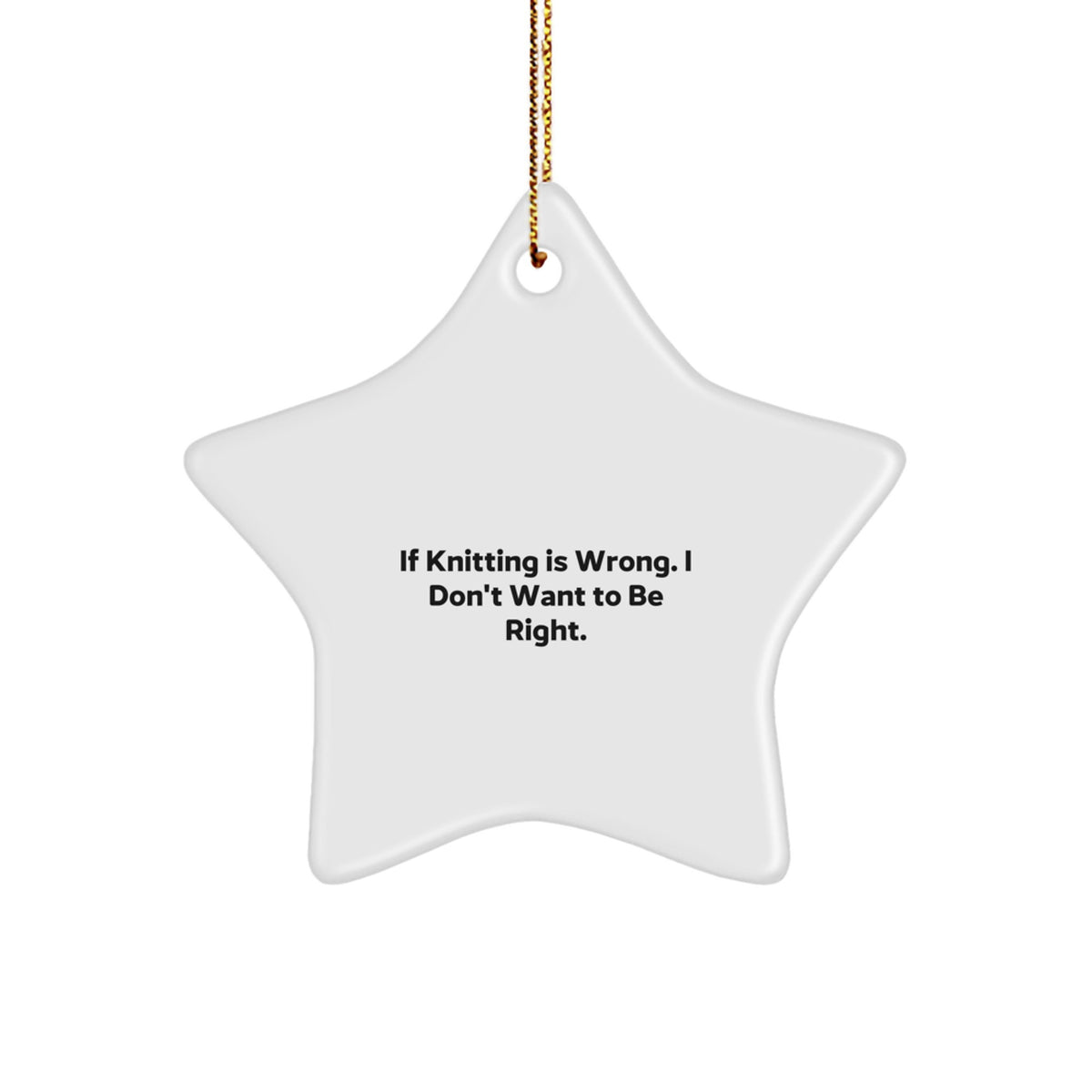Funny Knitting Star Ornament Gifts from Family for Christmas Unique Presents - Image 1