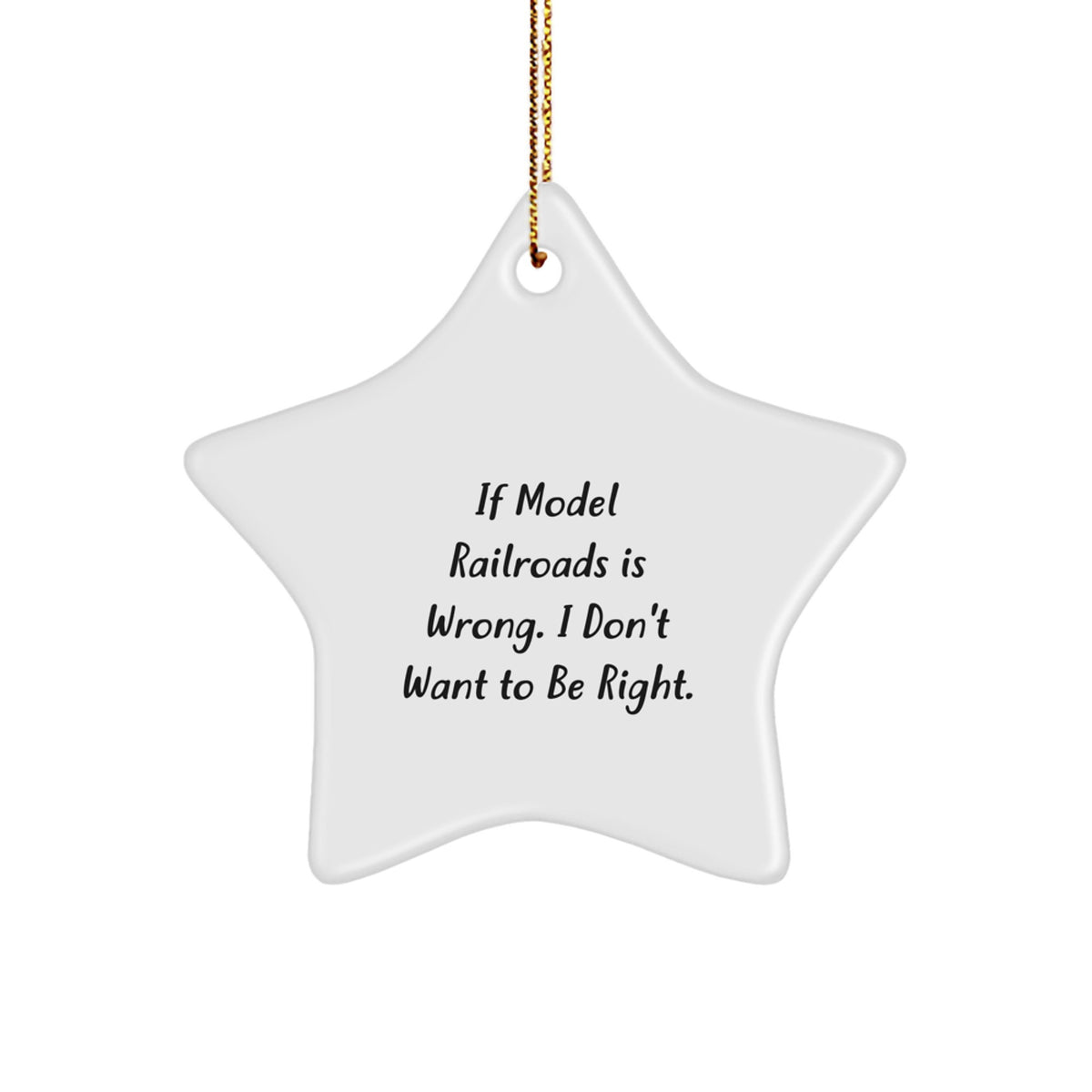 Model Railroads Gifts, Funny Star Ornament, Gifts from Friends for Model Railroads Enthusiasts, White Durable MDF, Christmas Decorations - Image 1