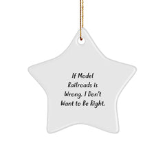 Model Railroads Gifts, Funny Star Ornament, Gifts from Friends for Model Railroads Enthusiasts, White Durable MDF, Christmas Decorations - Image 1