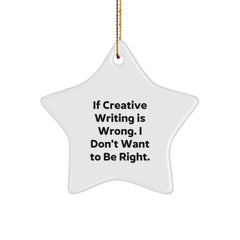 Creative Writing Gifts - Funny Star Ornament, Inspirational Quote, Gifts from Friends, Funny Christmas Unique Gifts for Creative Writing Men Women - Image 1